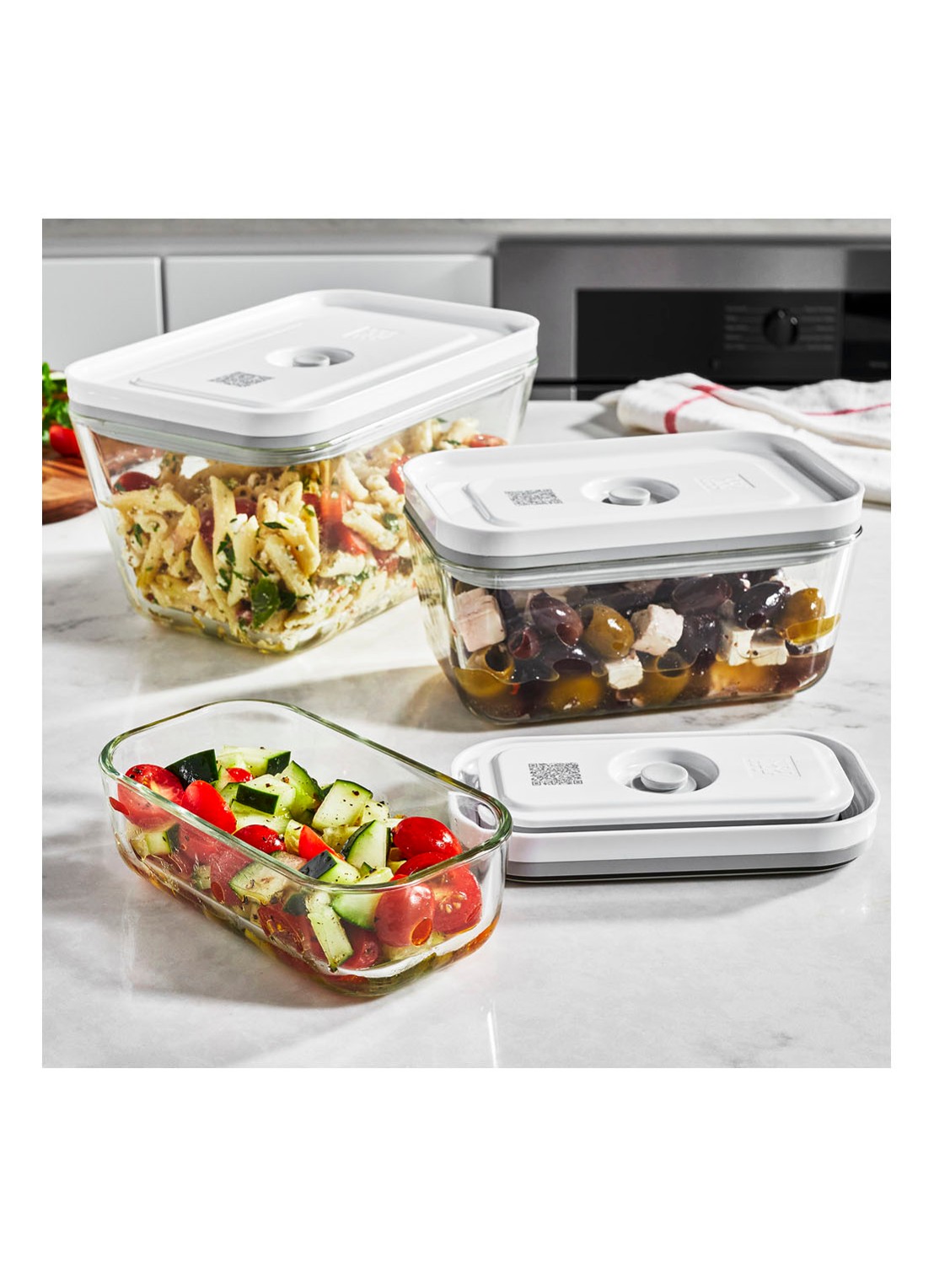 Zwilling Fresh & Save Vacuüm vershouddoos set van 3 - voorkant 5 transparant