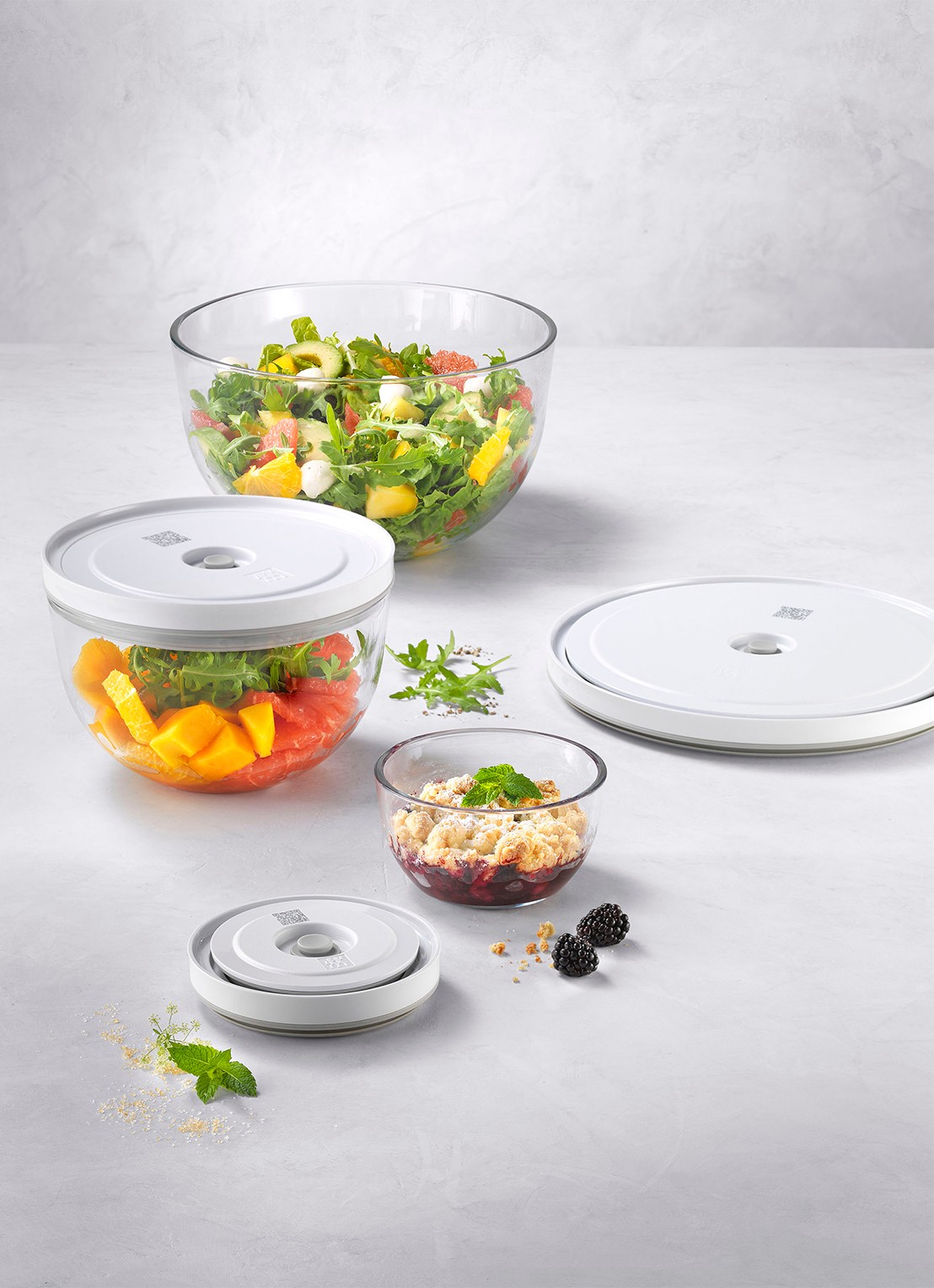Zwilling Fresh & Save Vacuüm vershouddoos set van 3 - achterkant 3 transparant