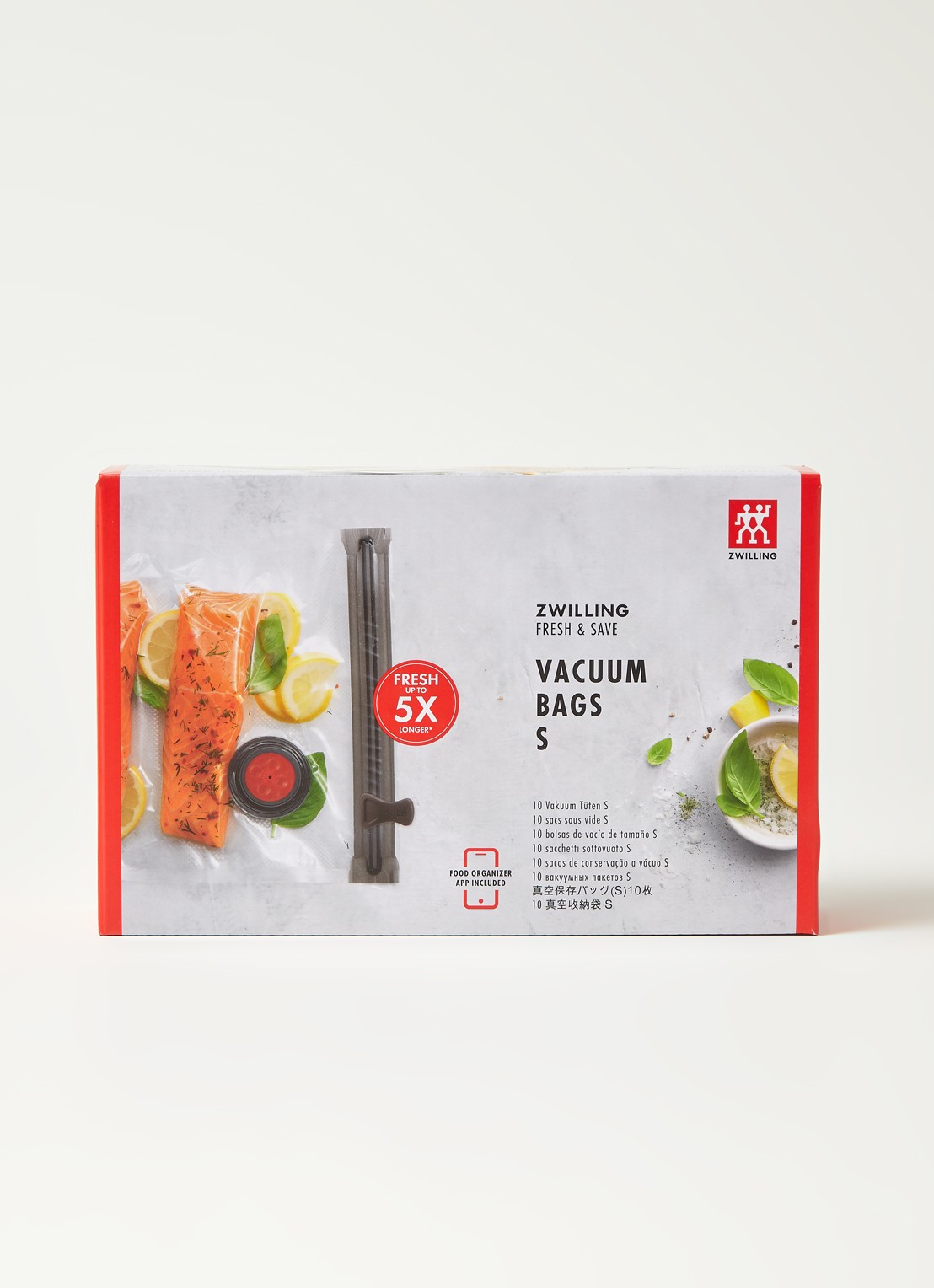 Zwilling Fresh & Save vacuümzak 10 stuks - voorkant 2 donkergrijs