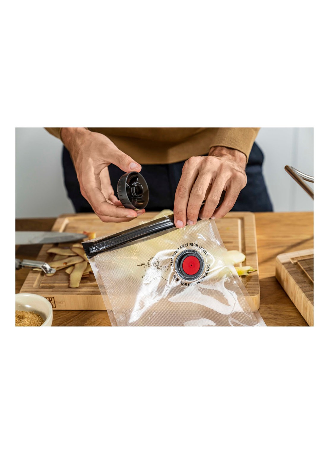 Zwilling Fresh & Save vloeistofbarrières voor vacuümzakken set van 6 - detail antraciet