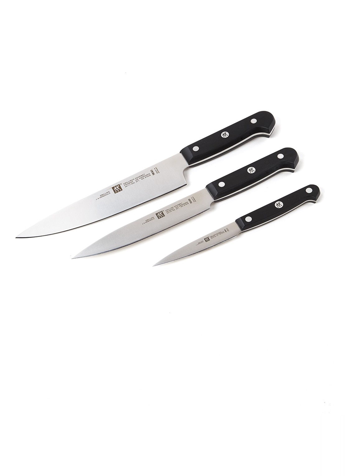 Zwilling Gourmet messenset 3-delig - voorkant 2 zwart