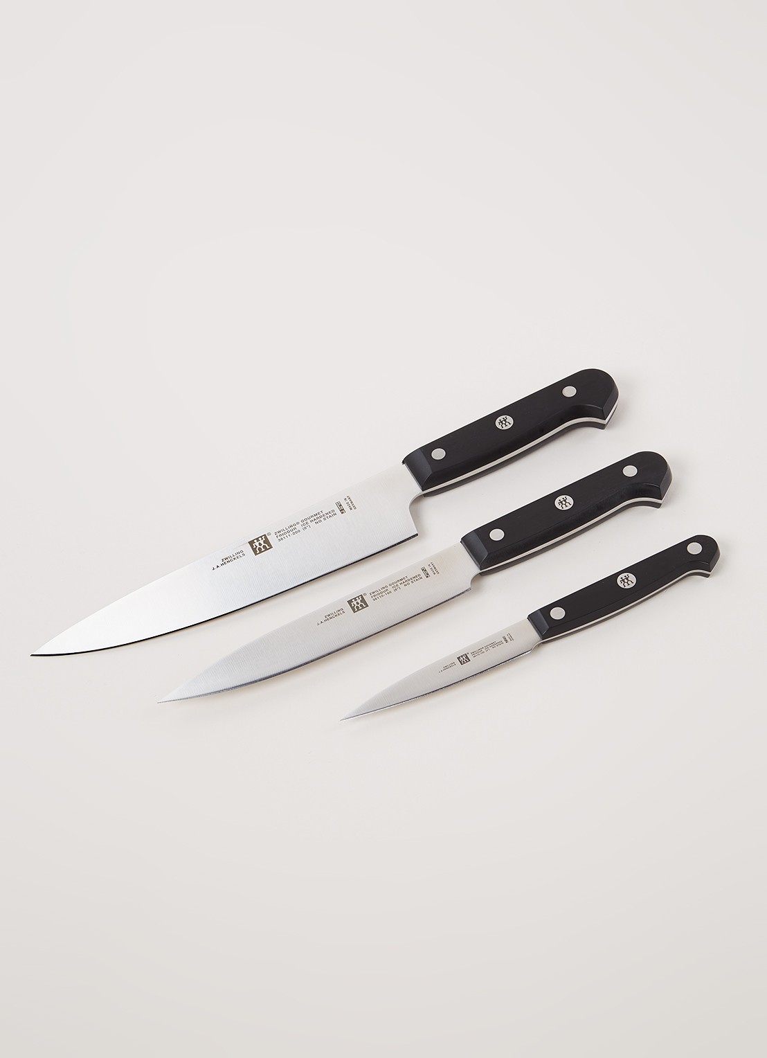 Zwilling Gourmet messenset 3-delig - voorkant 3 zwart