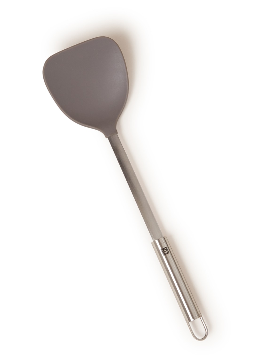 Zwilling Pro wokspatel met siliconen 37 cm - voorkant zilver