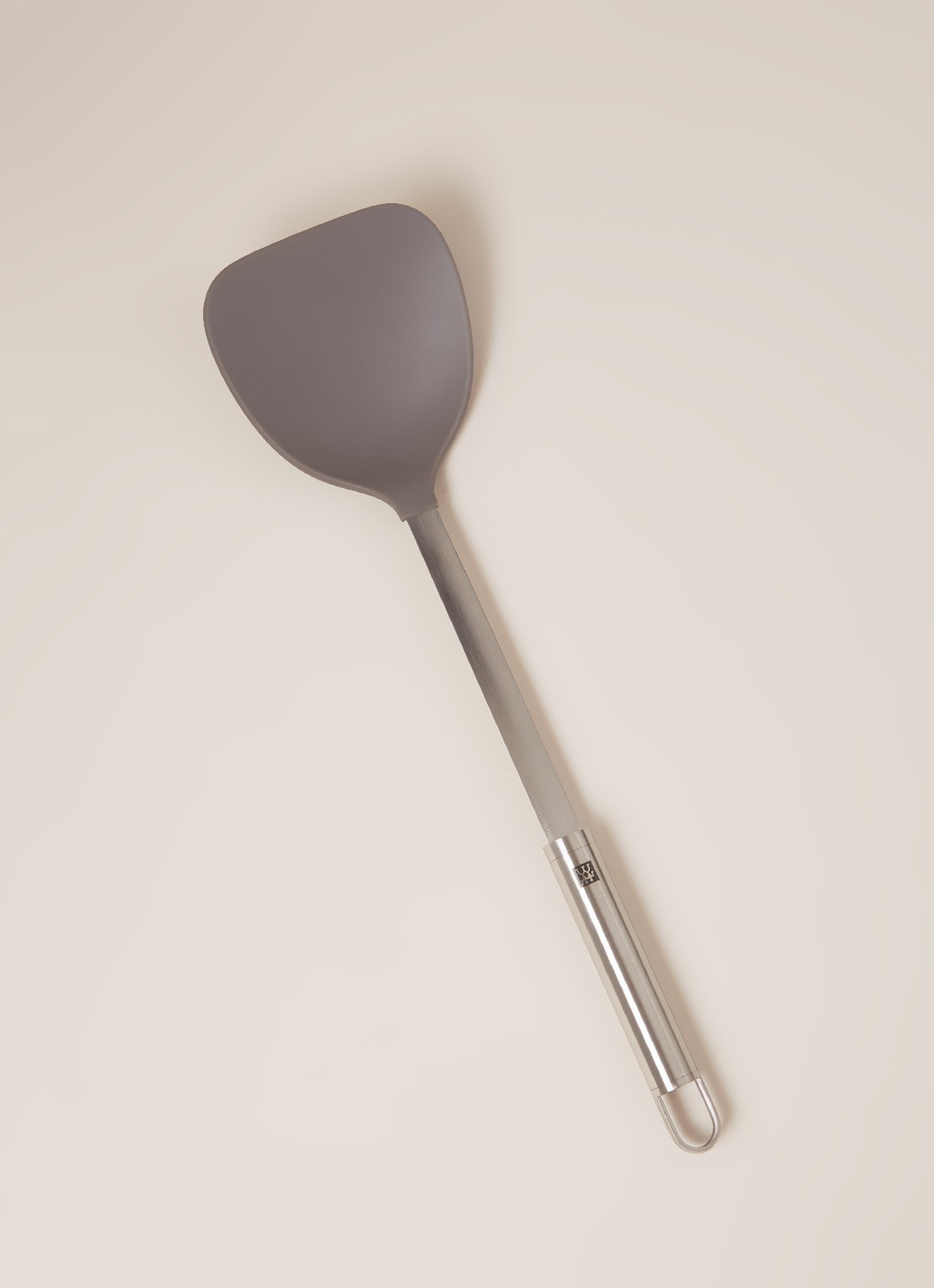 Zwilling Pro wokspatel met siliconen 37 cm - voorkant 2 zilver
