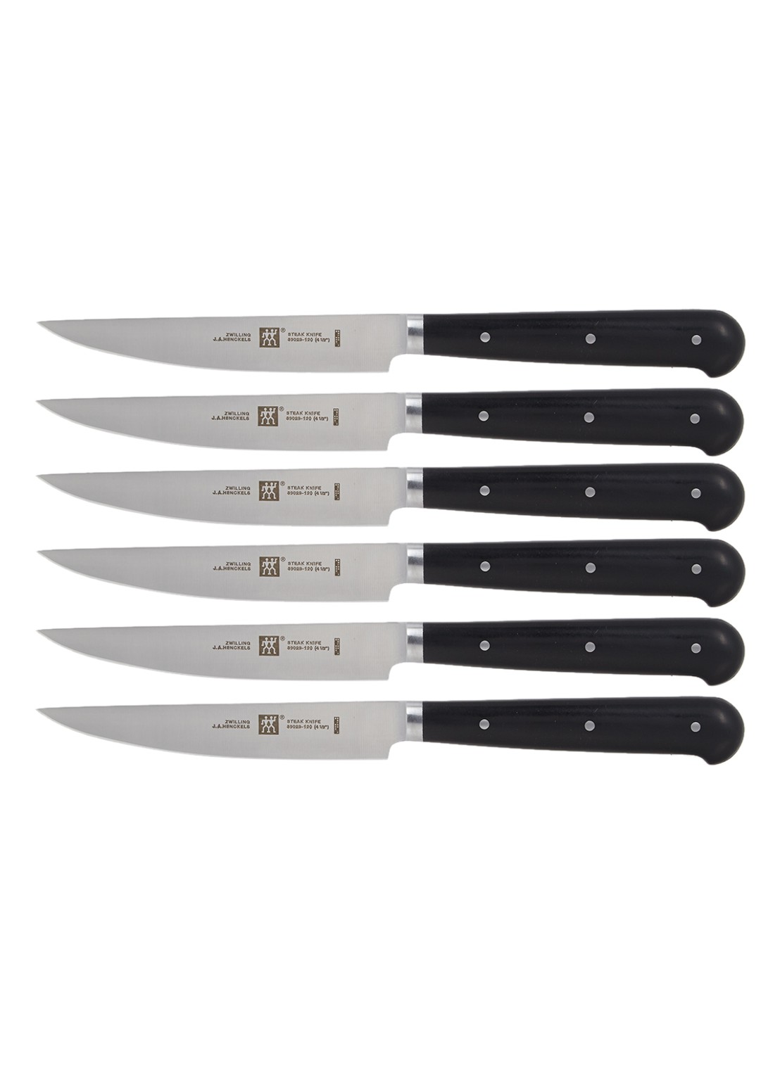 Zwilling Steakmessenset 11 cm 6-delig - voorkant zwart