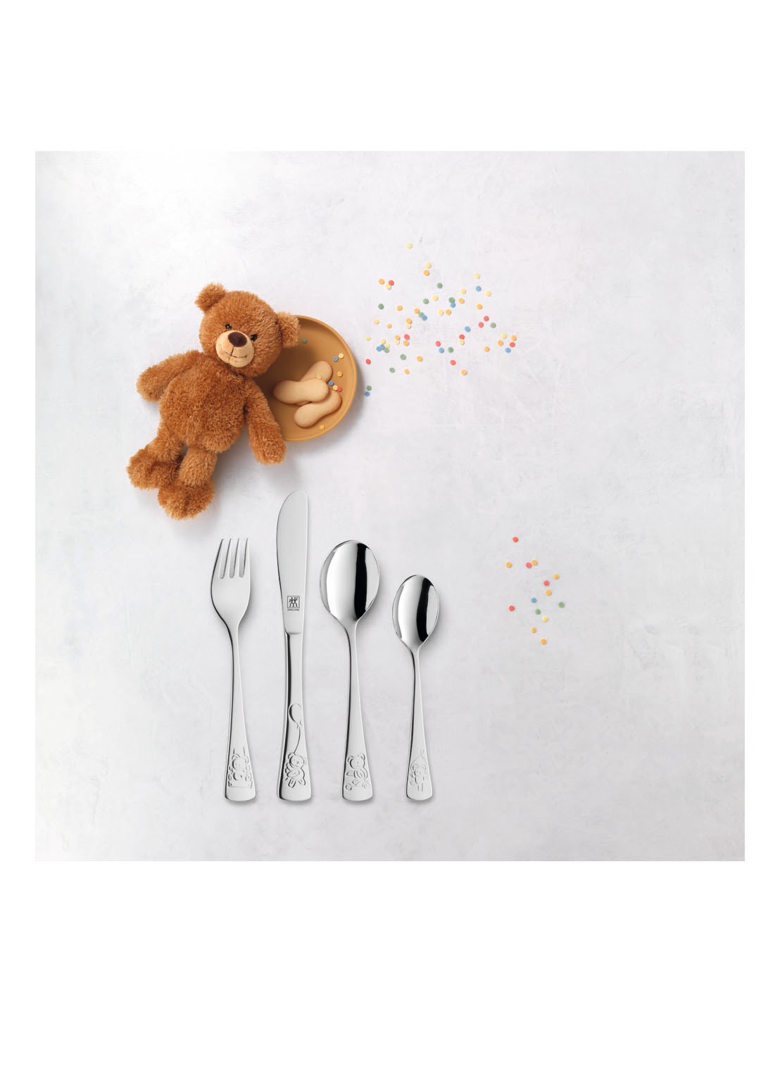 Zwilling Teddy kinderbestek 4-delig - detail 3 zilver