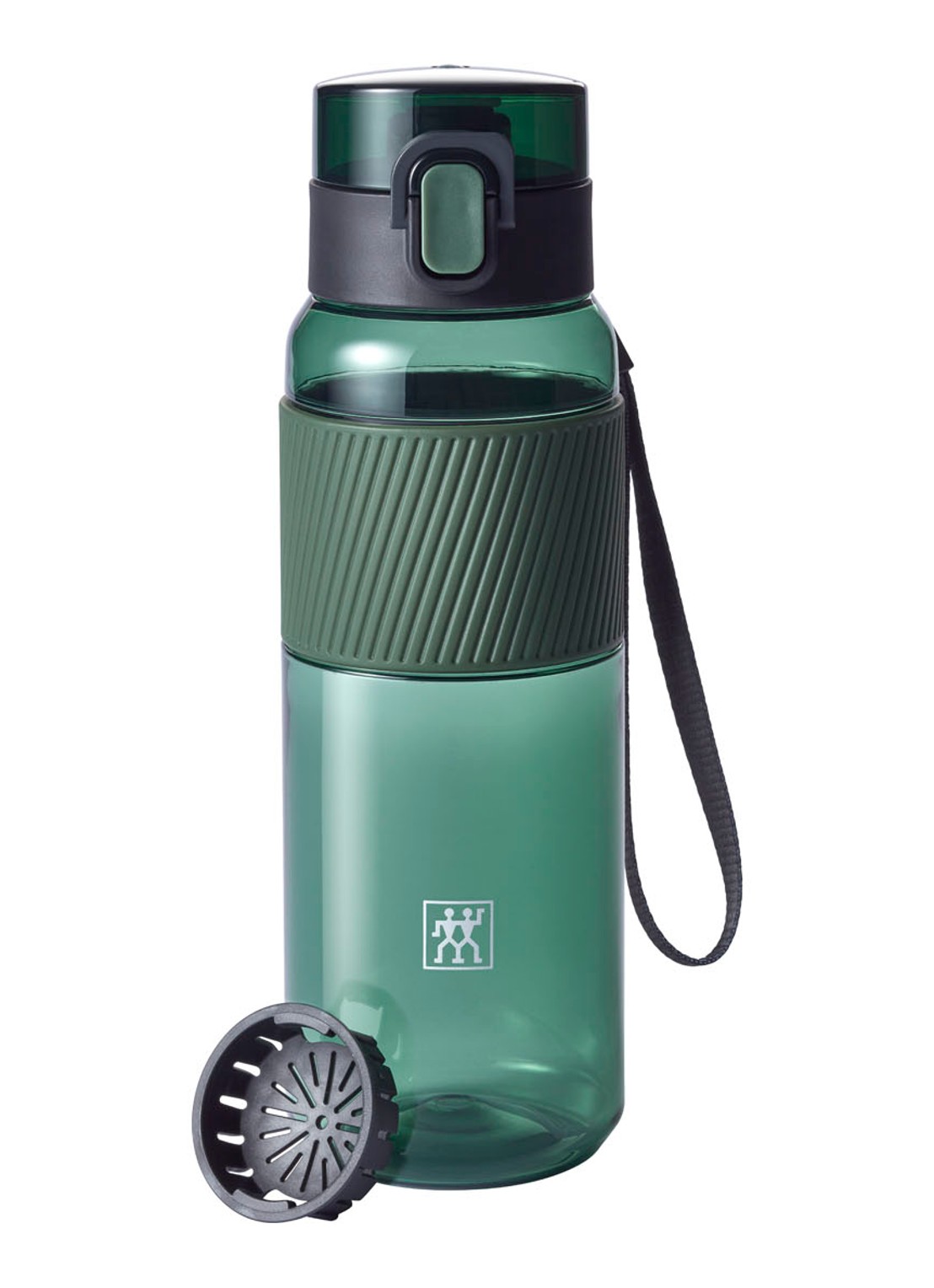 Zwilling Waterfles met verwijderbaar fruitzeefje 68 cl - voorkant groen