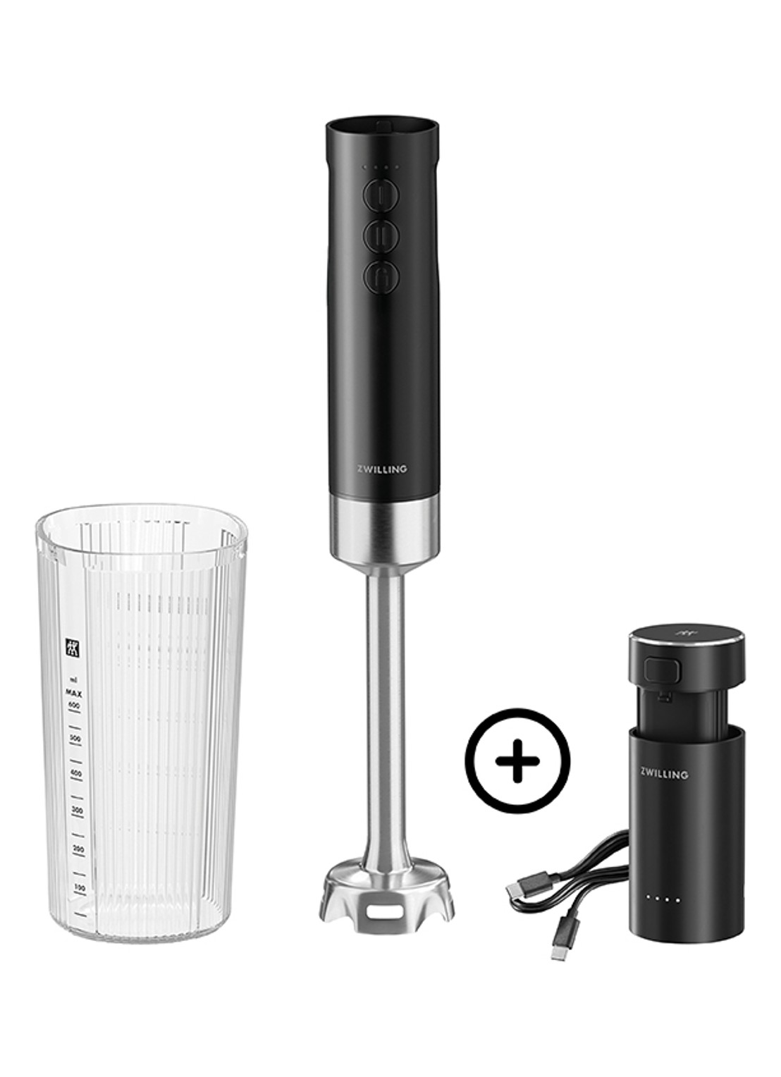 Zwilling Xtend staafmixer - voorkant zwart