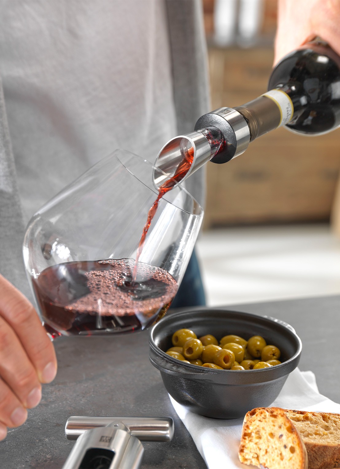 Zwilling Zwilling Sommelier Decanteerschenker - voorkant 2 zilver