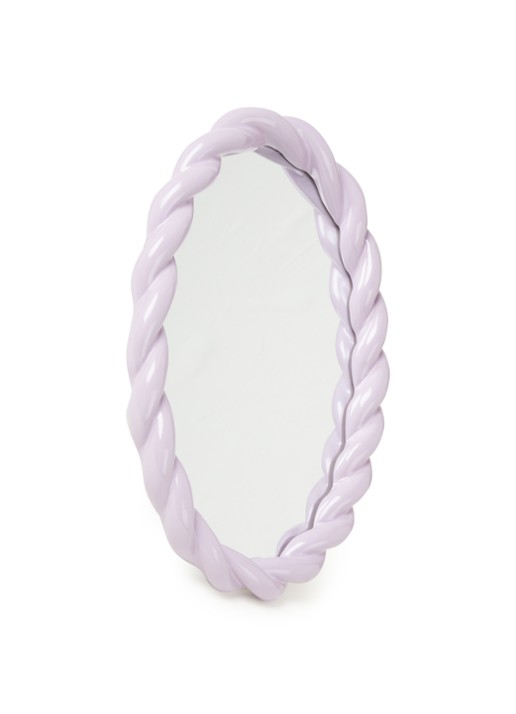 &Klevering Braid Oval spiegel - voorkant 2 lila