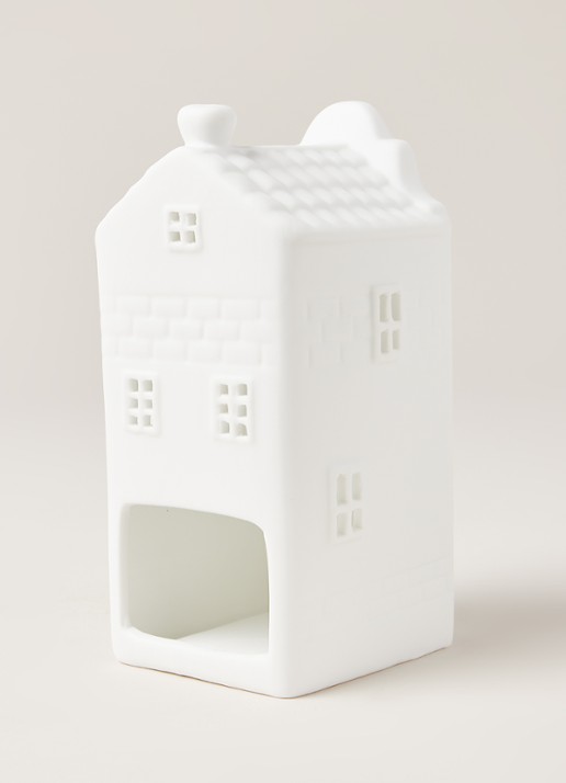 &Klevering Canal house waxinelichthouder 13 cm - detail 3 wit