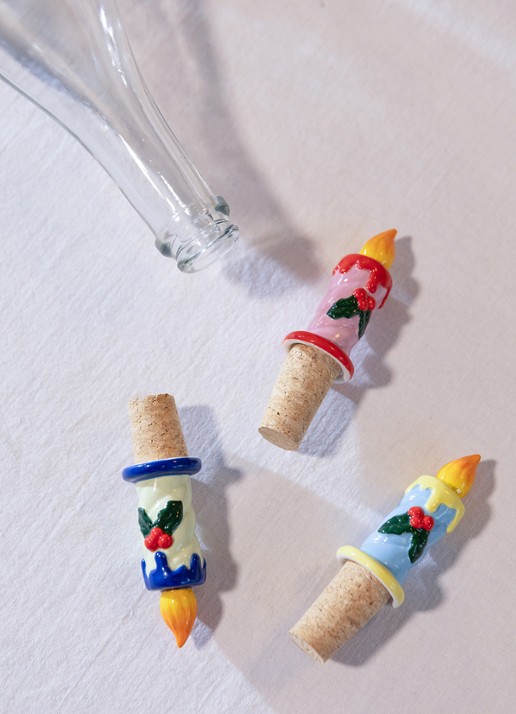 &Klevering Candle flesstopper  - voorkant 2 geel