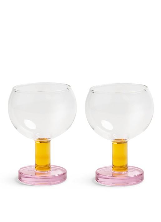&Klevering Cantine amber glazen set van 2