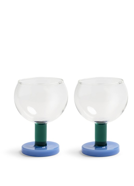 &Klevering Cantine cocktailglas set van 2 - voorkant donkerblauw