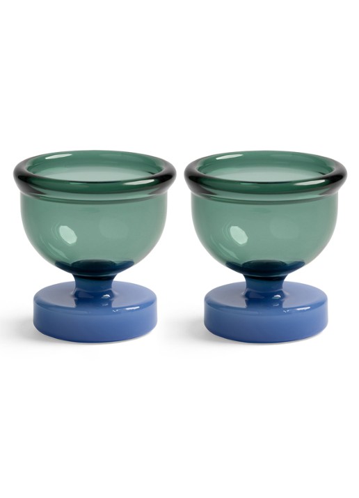 &Klevering Cantine eierdop 5,5 cm set van 2 - voorkant 2 groen