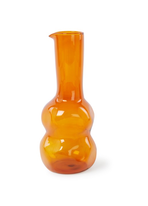 &Klevering Clay karaf 0,8 liter - voorkant 2 oranjebruin