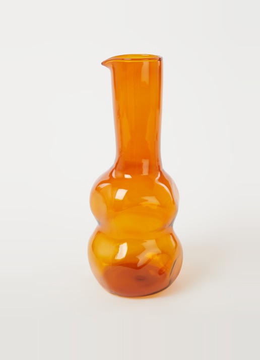 &Klevering Clay karaf 0,8 liter - voorkant 3 oranjebruin