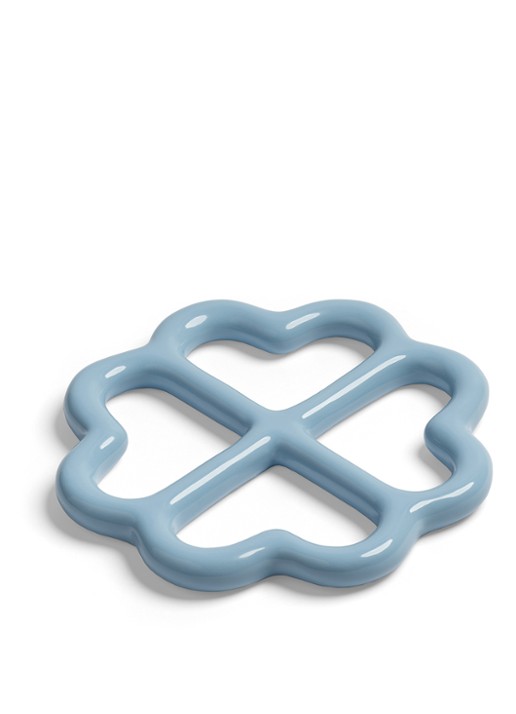 &Klevering Clover pannenonderzetter - voorkant 2 blauw