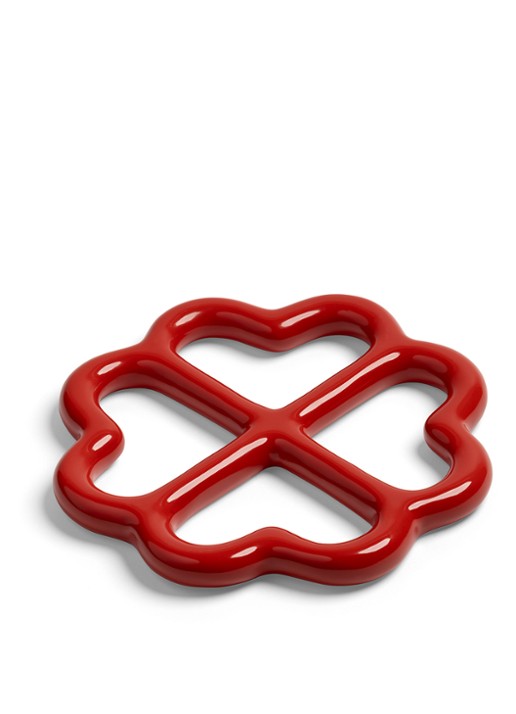 &Klevering Clover pannenonderzetter - voorkant 2 rood