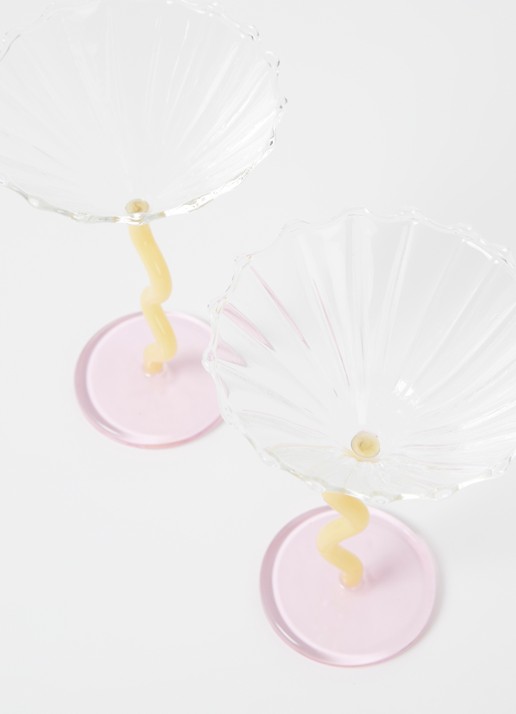 &Klevering Curve Coupe 15 cl set van 2 - detail multicolor