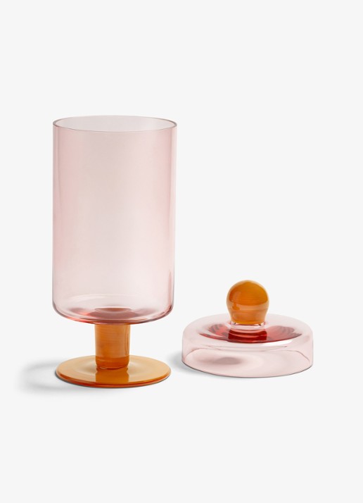 &Klevering Decoratieve voorraadpot duo - voorkant 2 roze