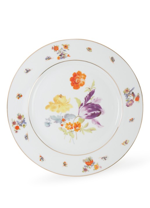 &Klevering Florals Rose dinerbord 27 cm  - voorkant wit