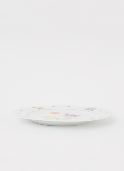 &Klevering Florals Rose dinerbord 27 cm  - voorkant 2 wit