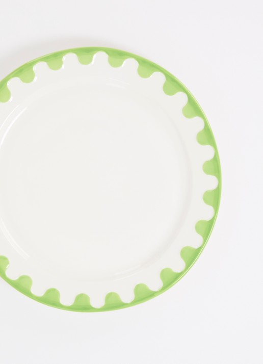 &Klevering Folk ontbijtbord 22,5 cm set van 4 - detail wit