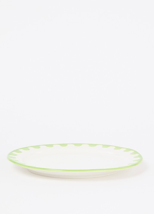 &Klevering Folk ontbijtbord 22,5 cm set van 4 - voorkant 4 wit