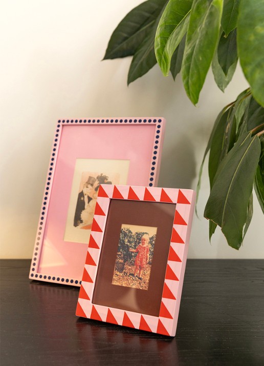 &Klevering Fotolijst met patroon 19 x 14.5 cm  - detail 4 roze