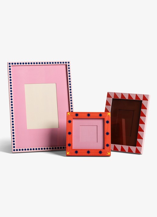 &Klevering Fotolijst met sterren 14 x 14 cm  - voorkant 3 rood