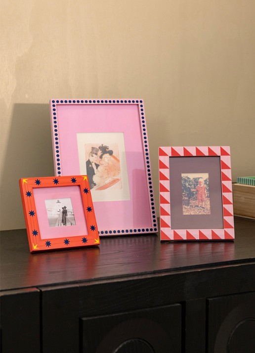 &Klevering Fotolijst met stippen 30 x 21 cm  - achterkant roze
