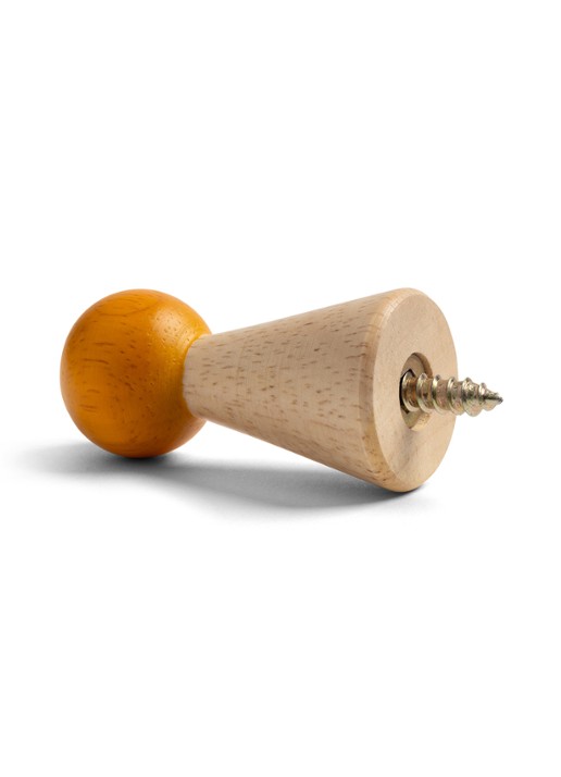 &Klevering Halma wandhaak 6,5 cm set van 2 - achterkant orange