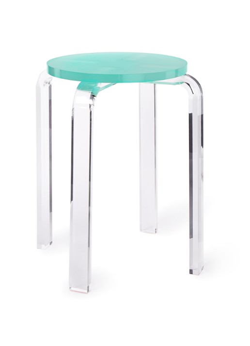 &Klevering Kruk 35 cm - voorkant turquoise
