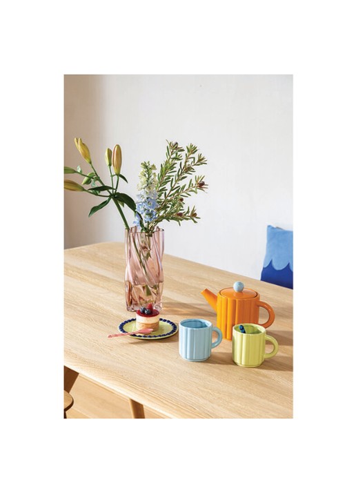 &Klevering Marshmallow vaas 25 cm - voorkant 2 lichtroze