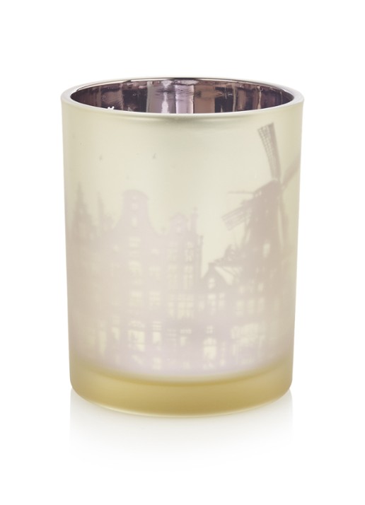 &Klevering New Amsterdam waxinelichthouder 10 cm - voorkant wit
