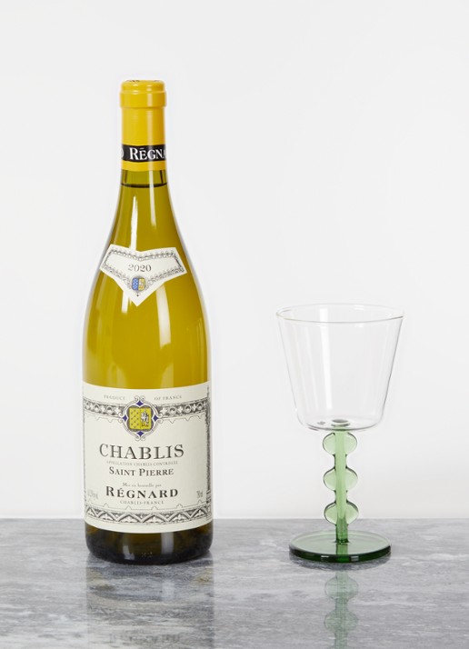 &Klevering Petal wijnglas 20 cl set van 2 - voorkant 2 groen