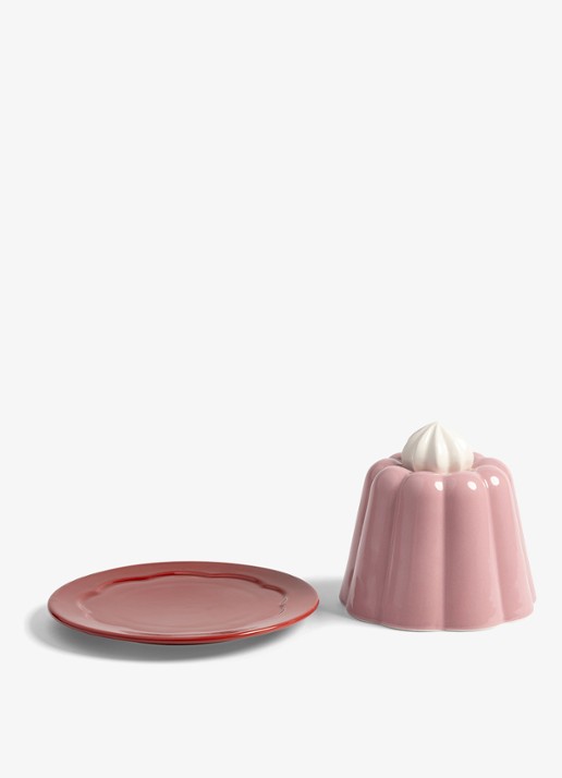 &Klevering Pudding cloche 14 cm  - voorkant 4 roze