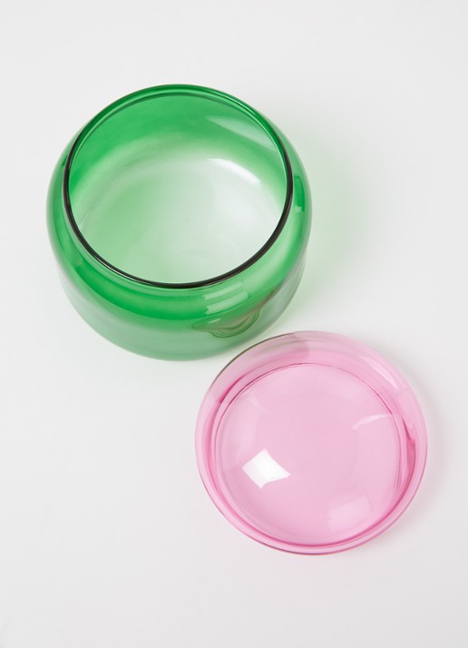 &Klevering puffy opbergpot 9,5 cm - voorkant 2 groen