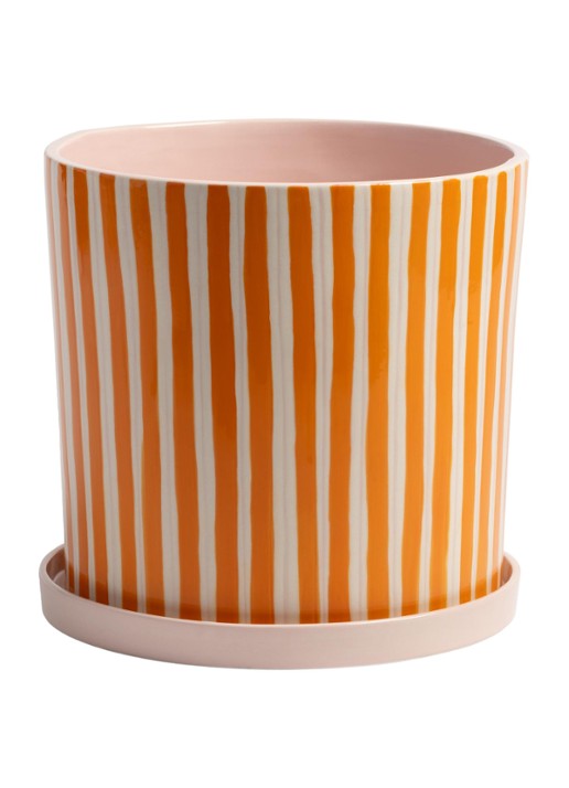 &klevering Ray bloempot 21,5 cm - voorkant orange