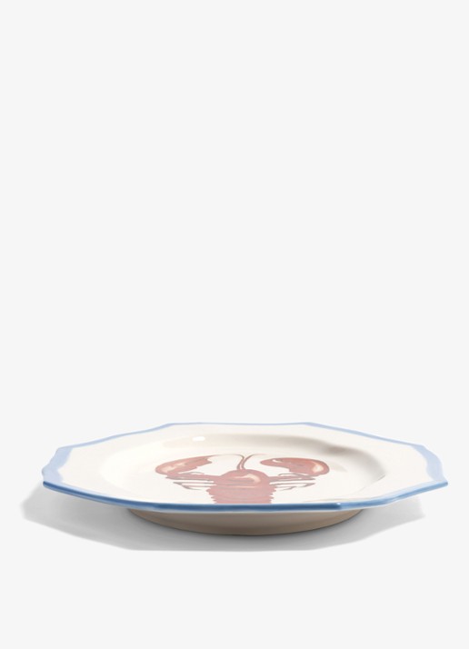 &Klevering Sirène schaal met kreeft 41.5 cm  - voorkant 2 rood