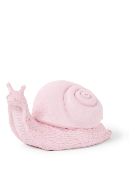 &Klevering Snail spaarpot 10 cm - voorkant roze