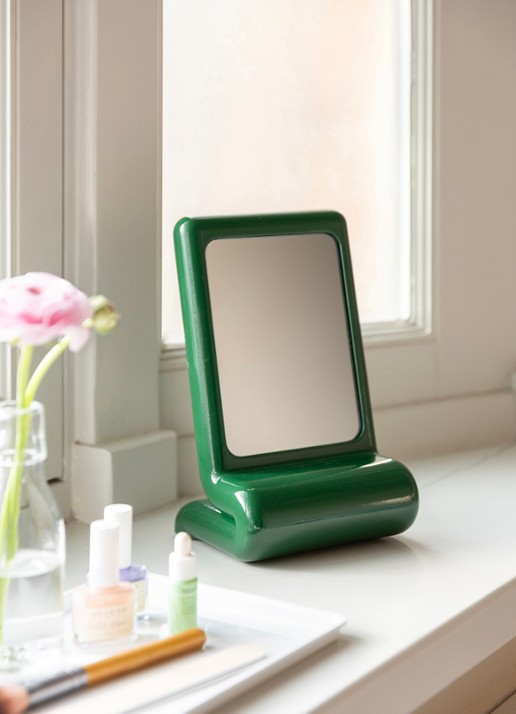 &Klevering Spiegel vanity 25 cm  - achterkant groen