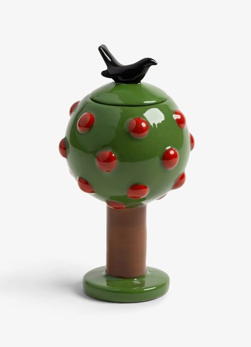 &Klevering Spring kandelaar 16 cm  - voorkant 4 groen