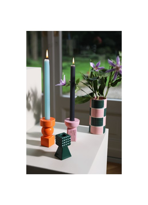 &Klevering Stack kandelaar 8,5 cm - voorkant 3 groen