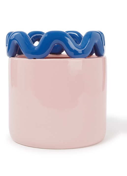 &Klevering Sway bloempot van keramiek voor binnen Ø20 cm - voorkant lichtroze
