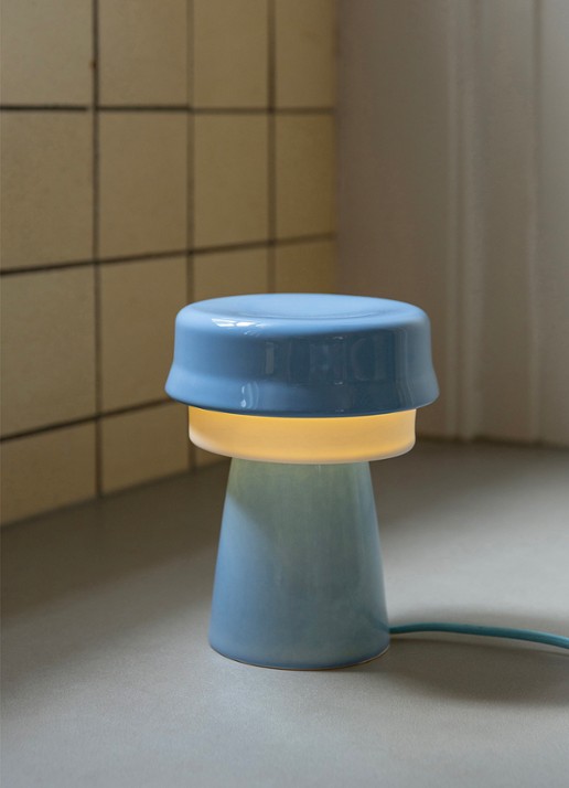 &Klevering Tafellamp met hoed 20 cm  - detail 2 blauw