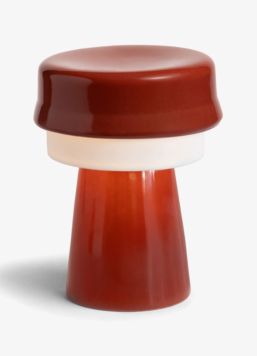 &Klevering Tafellamp met hoed 20 cm  - voorkant 4 rood