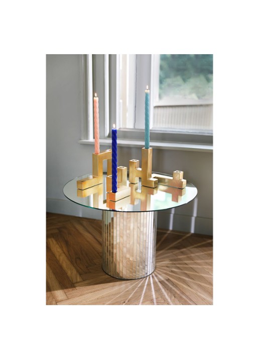 &Klevering Tube kandelaar 17,5  cm  - voorkant 3 goud