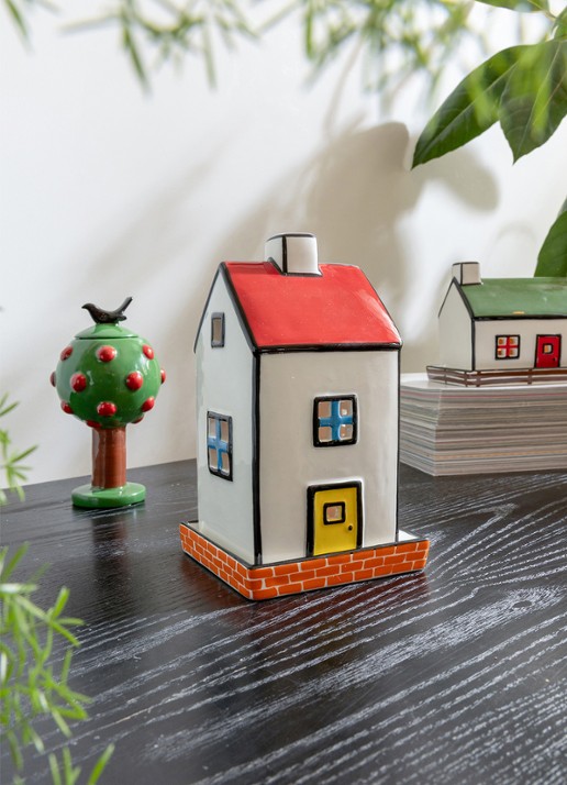 &Klevering Waxinelichthouder 17,5 cm  - achterkant 2 wit